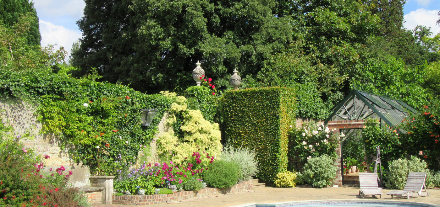 Pashley Manor Gardens Swimming Pool In Summer By Kate Wilson